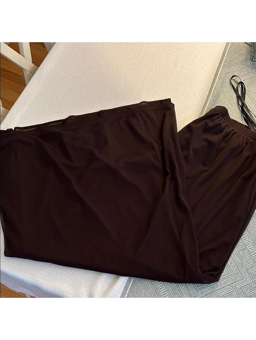 Dress Barn Women's Brown Lined Wide Leg Pants